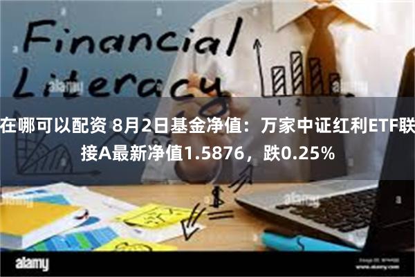 在哪可以配资 8月2日基金净值：万家中证红利ETF联接A最新净值1.5876，跌0.25%