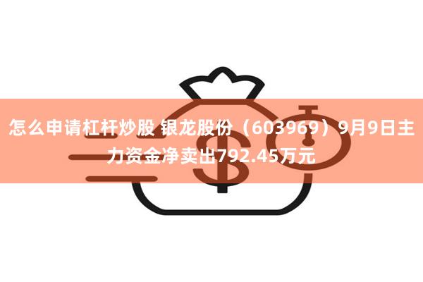 怎么申请杠杆炒股 银龙股份（603969）9月9日主力资金净卖出792.45万元